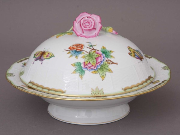 Vegetable dish rose knob