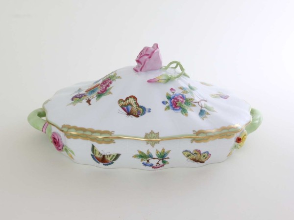 Vegetable dish rose knob