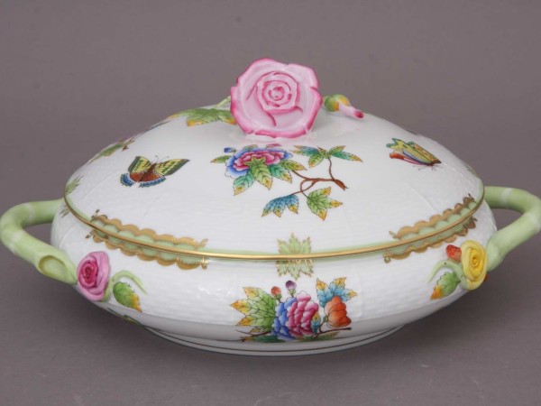 Vegetable dish rose knob