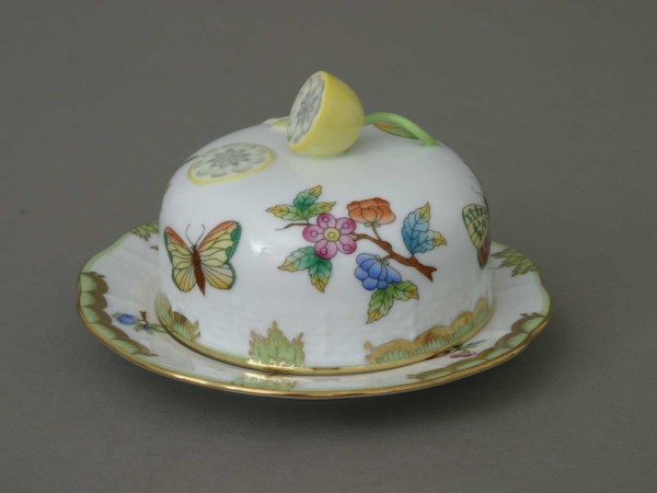 Butter dish, lemon knob