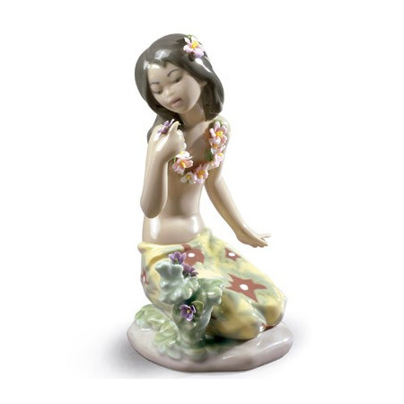 In a Tropical Garden Girl Figurine. Special Edition