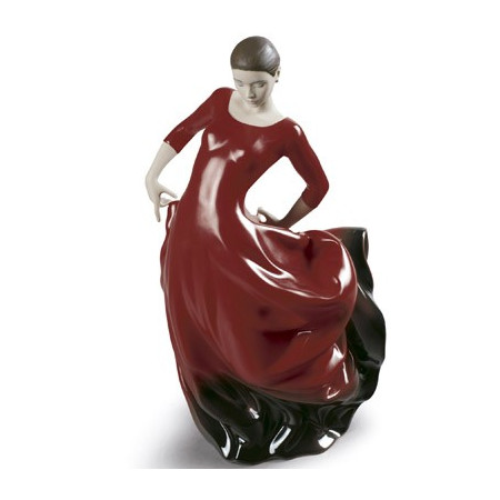 Buleria Flamenco Dancer Woman Figurine. Red