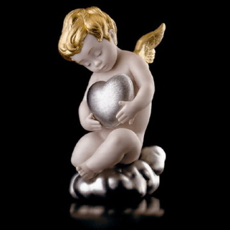Love Silver Heart Figurine