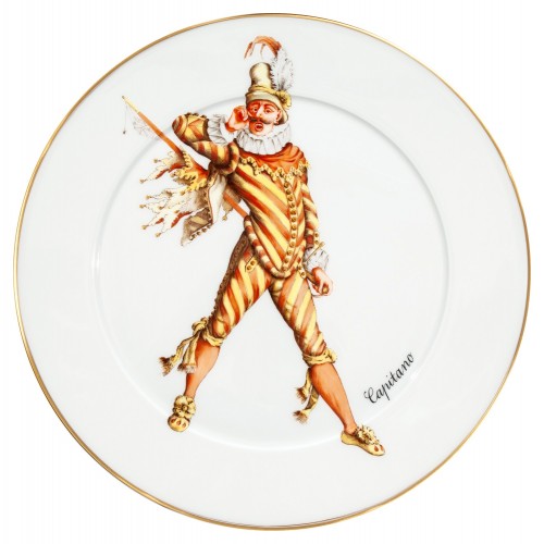 LE, Настенная тарелка, Фигура из итальянской комедии, Капитано