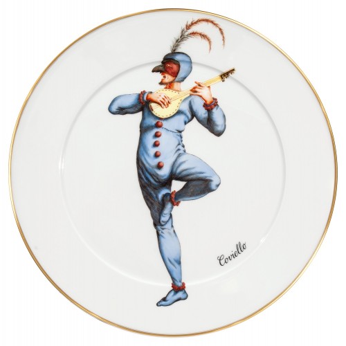 LE, Настенная тарелка, Фигура из итальянской комедии, Ковьелло