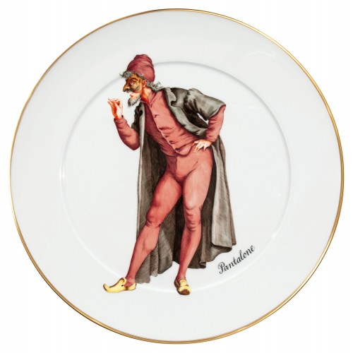 Настенная тарелка, Фигура из итальянской комедии, Панталоне