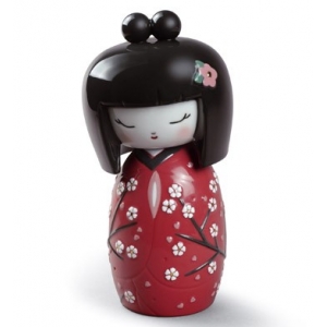 Японская кукла кокеши (красная)