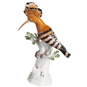  Hoopoe with cockchafer, Vintage, coloured, H 33 cm