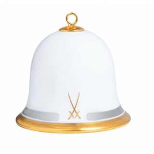  Bell, Golden and Platinum Bands, Trademark MEISSEN, gold, H 5 cm