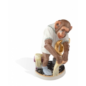 Horn player in the Monkey Orchestra