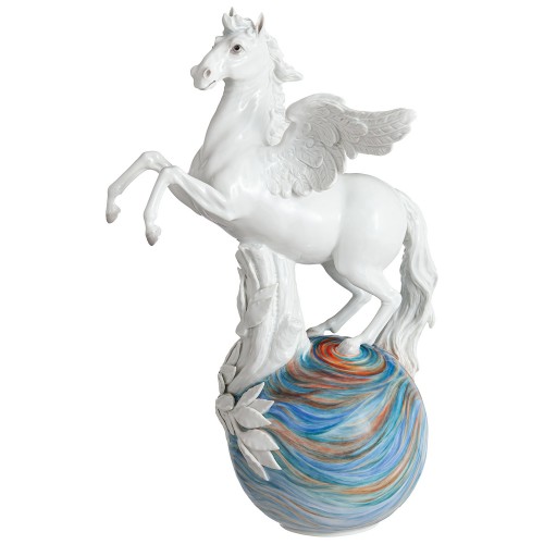 Pegasus on bowl, Coloured, without gold, Limited Masterpieces, H 35 cm