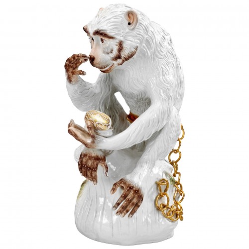 Monkey with box, H 49 cm