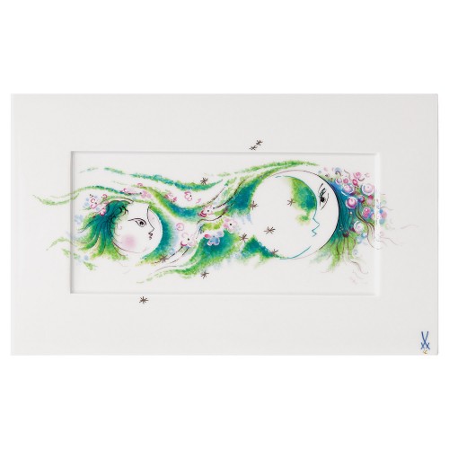 Wall Plaque “MOON FAIRY IN GREEN”