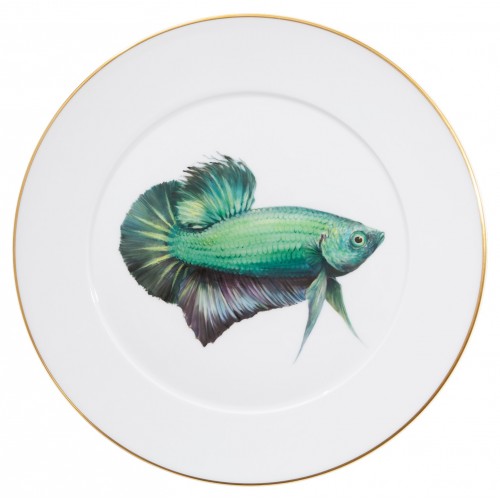 LE, Настенная тарелка, Зеленая боевая рыба