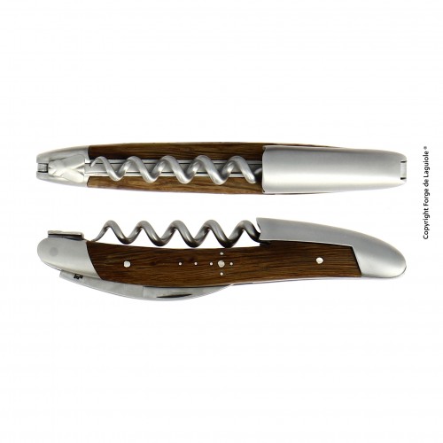 Нож сомелье, сатинированная отделка, рукоятка из сердцивины 5000-летнего окаменелого дуба