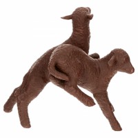 Group of Two Lambs, Boettger Stoneware