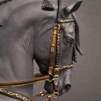 Spanish pure breed Sculpture. Black. Limited Edition