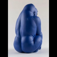 Gorilla Figurine. Blue-Gold. Limited Edition