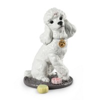 Poodle with Mochis Dog Figurine