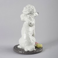 Poodle with Mochis Dog Figurine