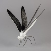 Dragon-fly Figurine. Matte White