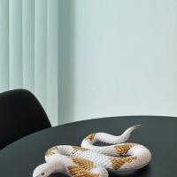 Snake Sculpture. White - copper