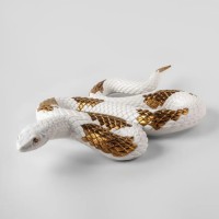 Snake Sculpture. White - copper