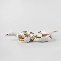 Snake Sculpture. White - copper