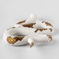 Snake Sculpture. White - copper