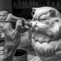 Persian Cat Sculpture