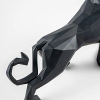 Lion Sculpture. Matte black