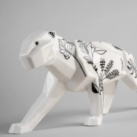 Jungle Panther Black Sculpture