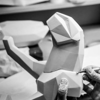 Jungle Panther Black Sculpture