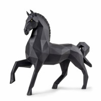 Horse Sculpture. Matte black