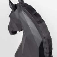 Horse Sculpture. Matte black