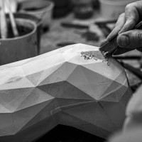 Horse Sculpture. Matte black