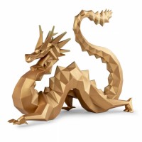 Скульптура дракона. Золотая. Лимитированная серия.