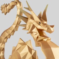 Скульптура дракона. Золотая. Лимитированная серия.