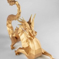 Скульптура дракона. Золотая. Лимитированная серия.