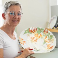 Тарелка «Глориоза и колибри»