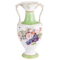 Baroque handled vase with “Orchard and Flower Garden”