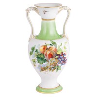 Baroque handled vase with “Orchard and Flower Garden”