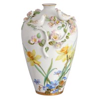 Vase, Springflowers with Butterfly, H 25 cm