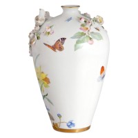 Vase, Springflowers with Butterfly, H 25 cm