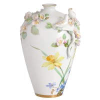 Vase, Springflowers with Butterfly, H 25 cm