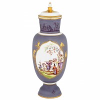 Ваза с крышкой, шинуазри в стиле Хёрольда