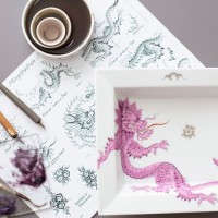 Vide-poche Ming dragon purple