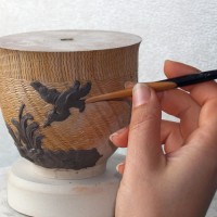 Доза с крышкой «Путти на дельфине»