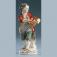 Gardener childr. Boy with basket, Coloured, with gold, H 14,5 cm