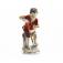Gardener childr. Boy with spade, Coloured, with gold, H 15 cm